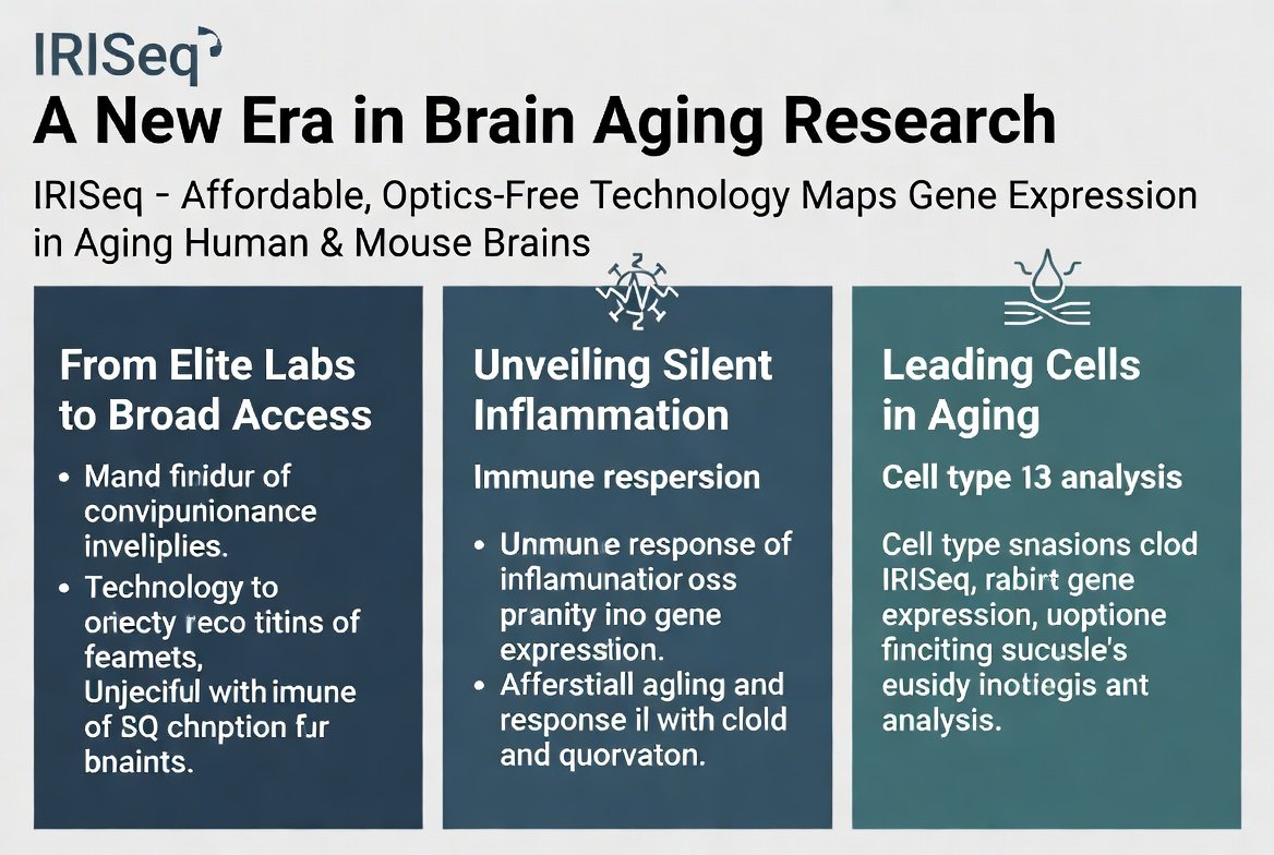 IRISeq: Nueva tecnología para mapear el envejecimiento cerebral con resolución de célula única