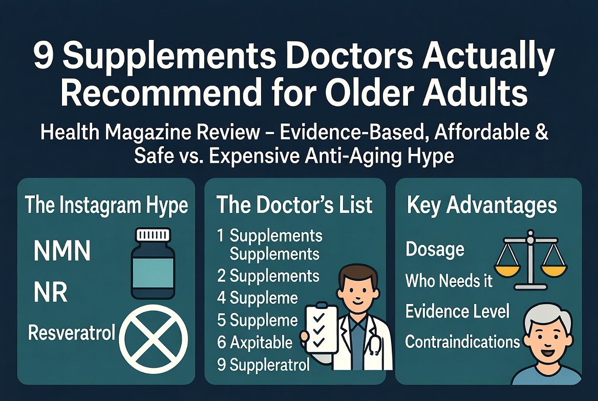 9 suplementos para la longevidad que los médicos recomiendan en la clínica
