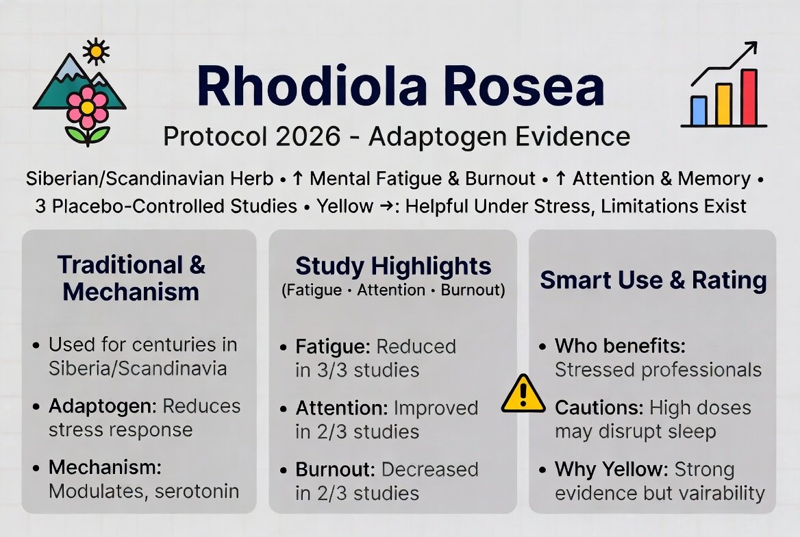 Rhodiola rosea: Adaptojen, yorgunluk ve zihinsel strese karşı