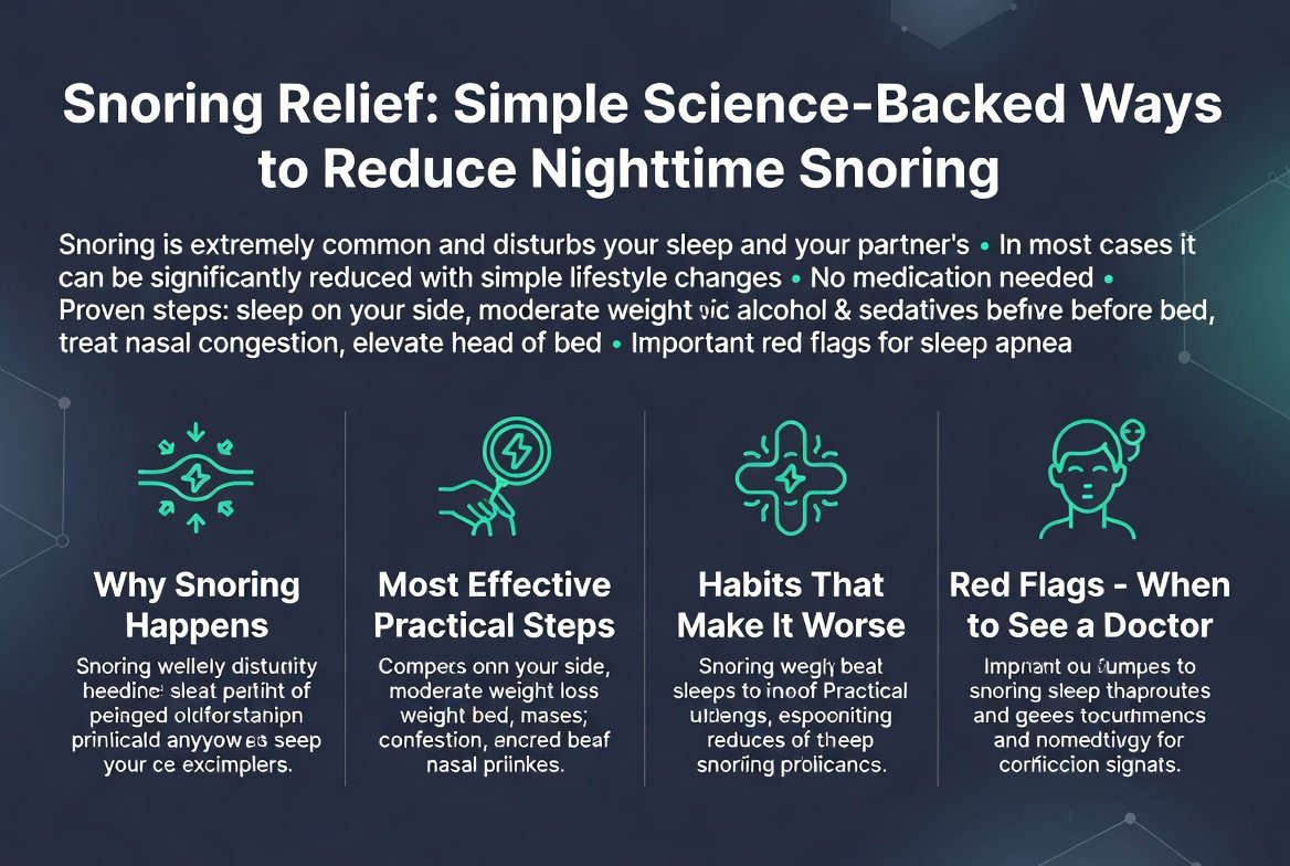 איך להפחית נחירות: מדריך מעשי בצעדים פשוטים