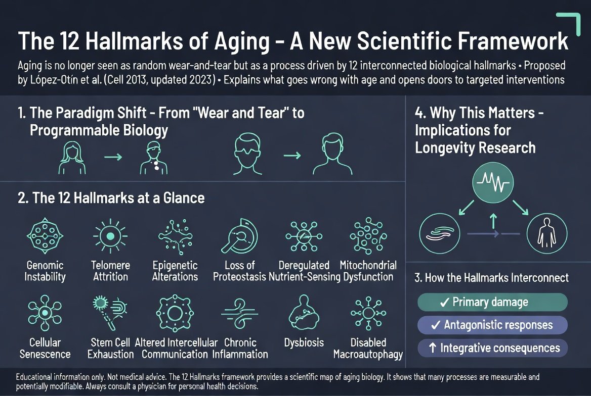 The 12 Hallmarks of Aging: Why We Age, The Complete Guide